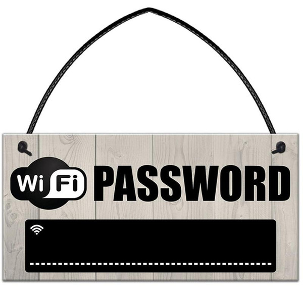 Creative Wooden WiFi Password Signs Fashionable Hanging Board Chalkboards Wood Internet Signal Indication Plate Party Home Decor