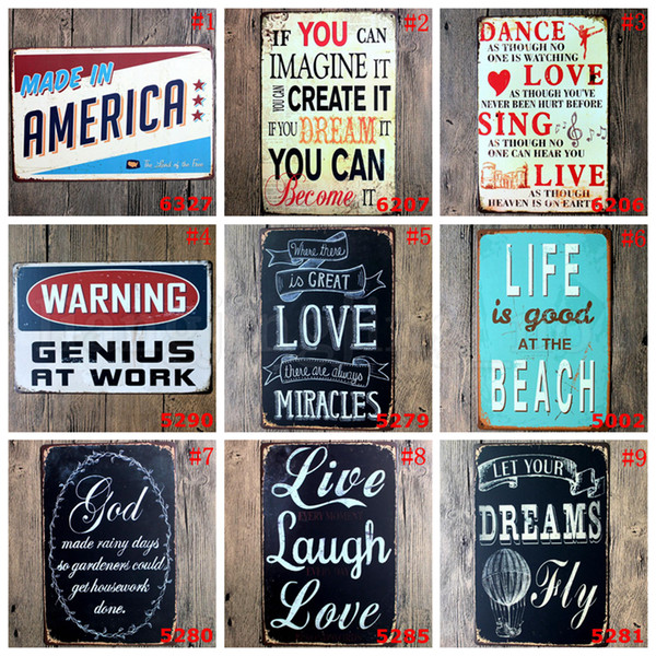Cave Tin Signs 20*30cm Vintage Wall Art Retro Old Wall Metal Painting Coffee Restaurant Home Decoration OOA5898