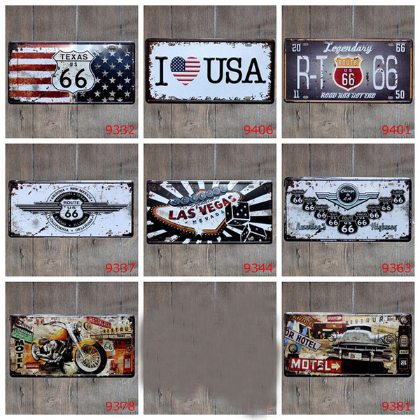 30x15cm Retro License Plate Metal Signs Bar Club Decorations Wall Art Plaques Tin Sign Poster Metal Paintings