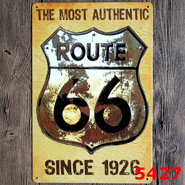 500pcs 20*30cm US Route 66 FEEL THE FREEDOM Vintage Metal Poster For Bar Pub Wall Decor Tin Sign Home Plaques Signs Painting