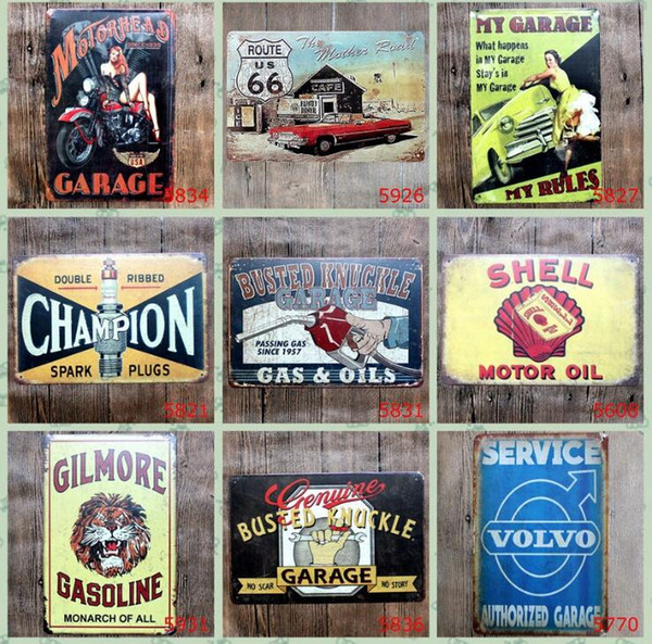 Champion Shell Motor Oil Garage Route 66 Retro TIN SIGN Old Wall Metal Painting ART Bar, Man Cave, Pub, restaurant home Decoration SN752