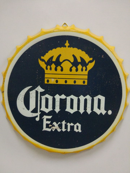 Corona Extra Vintage round tin sign bottle cap design beer cap Beer Metal bar poster metal craft for home bar restaurant coffe shop