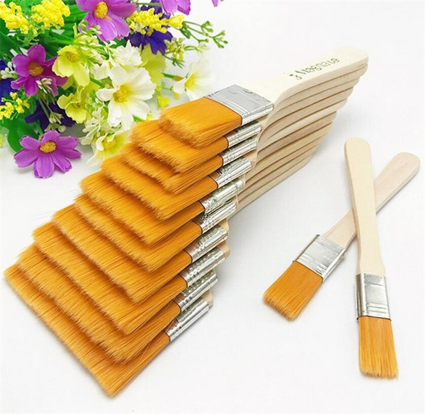 Durable High Quality Nylon Hair Brush Practical Water Powder Oil Paintbrush Wooden Handle Cleaning Tools Easy To Clean 1 3wg12 Y