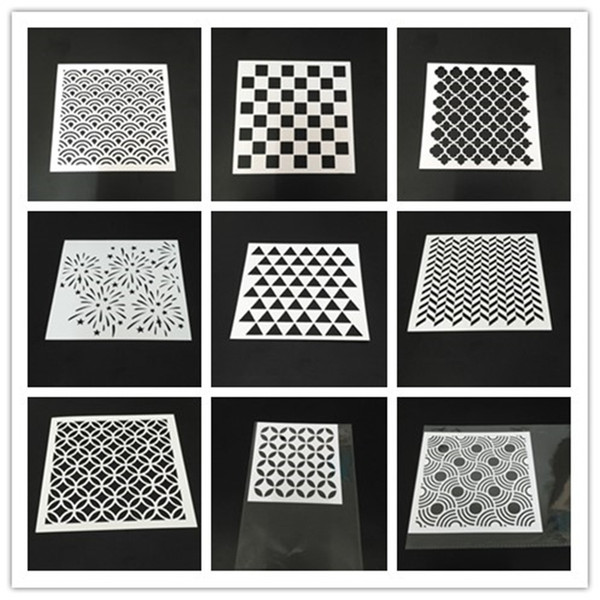 Drawing stencil wholesale laser cut stencils Masking template For Scrapbooking album DIY cardmaking and more-Geometric Background