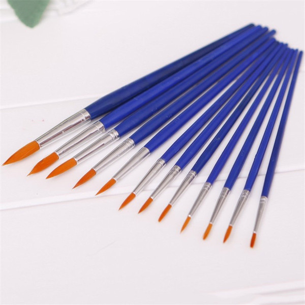 12pcs/pack Different Sizes Nylon Hair Paint Brush Set For Watercolor Acrylic Oil Painting Brushes Drawing Art Supplies