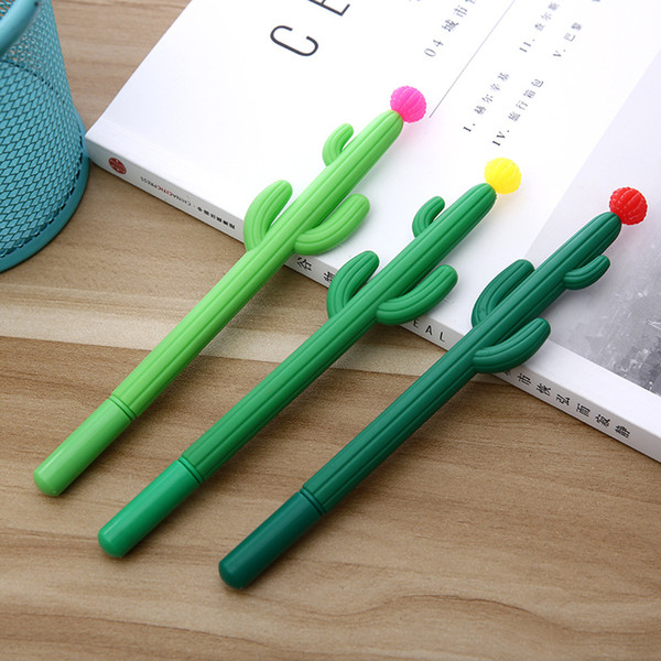 Cactus Stage Pen Wholesale Blanks Green Plant Rollerball Pen Black Gel Ink Pen Gift Stage Accessories DOMIL1061251