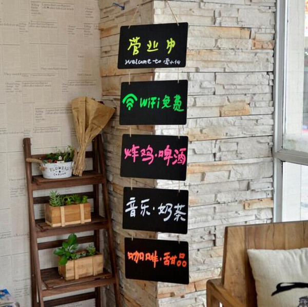 Free shipping 20*30cm message board mini hanging blackboard advertising board creative tea store/BAR menu individuality 3pcs/lot