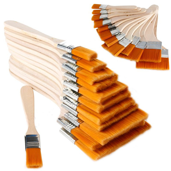 10set 12Pcs Wooden Oil Painting Brush Artist Acrylic Watercolor Panit Art Supply Set Top Painting Tools