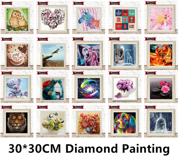 30*30CM Full 5D Diamond Painting Kits Embroidery Cross Stitch kits living room mosaic pattern Home Decor 1 PCS