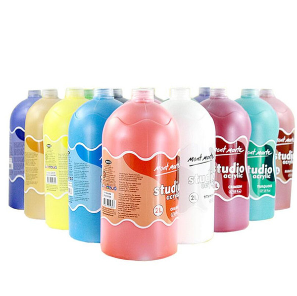 Large-capacity acrylic paint studio wall painting creation 2 liters Big bottle vat DIY hand-painted 2L 1pcs