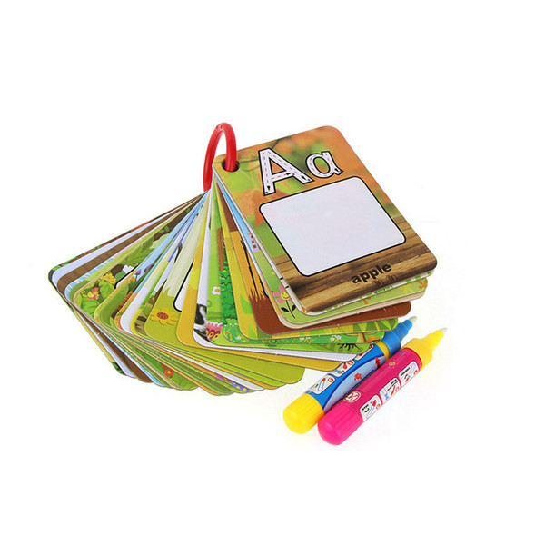 Children 26 Letters 3D Early Education Cognitive Puzzle Card Water Painting Graffiti Drawing Board Colouring Baby Book board Toy