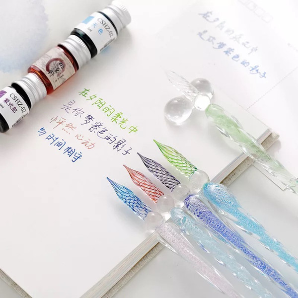 Glass Writing Pen Gift Glass Dip Pen Glass Signature Pen Business Gifts Office Supplies Free Shipping