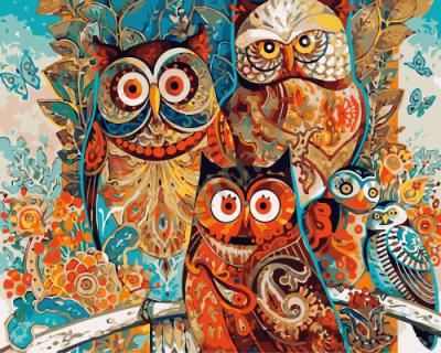 Frameless Pictures DIY Oil Painting By Numbers Paint On Canvas Modern Wall Pictures For Living Room Abstract Oil painting owls