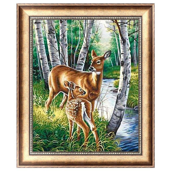 5D Diamond Embroidery Deer Painting Cross Stitch DIY Craft Mosaic Home Decor 50cm*40cm -Y102