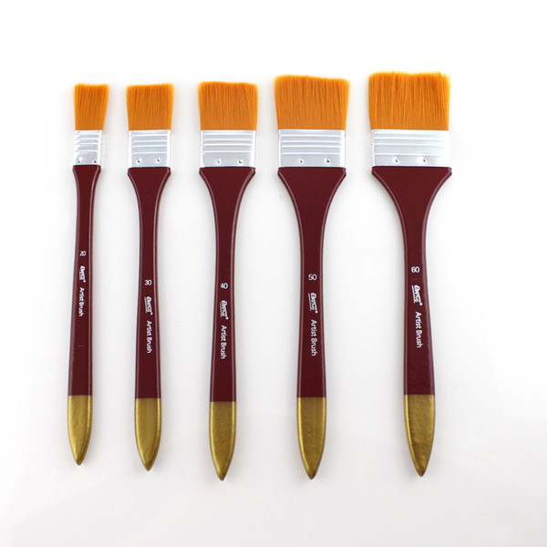 5pcs Paint Brushes Acrylic Diy Graffiti Brush Set For Artist Oil Scrubbing Brush School Drawing Paint Stationery Supplies Nylon