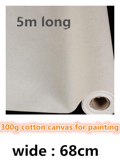 68cm x 5m size blank painting canvas roll , 100% cotton canvas roll