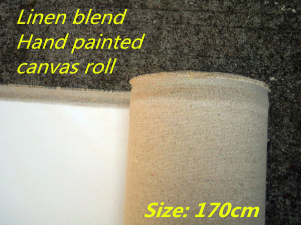 1.7m wide Blank linen blend canvas roll painting for artist