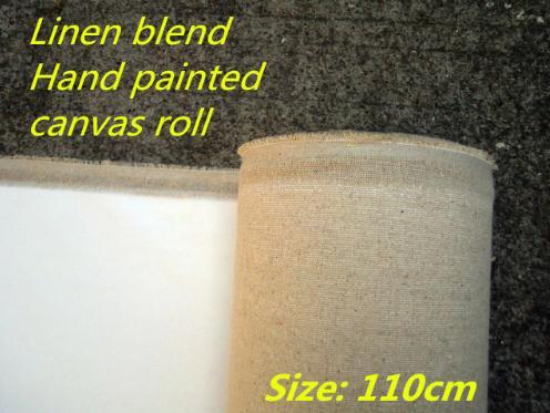 1.1m wide 400gsm triple primed smooth texture pre stretched canvas to paint