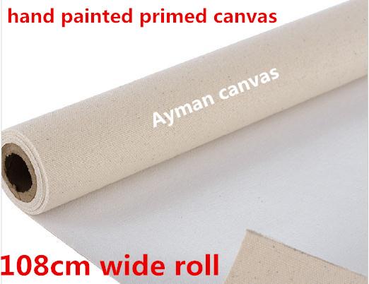 42in Blank artist primed linen blend canvas roll