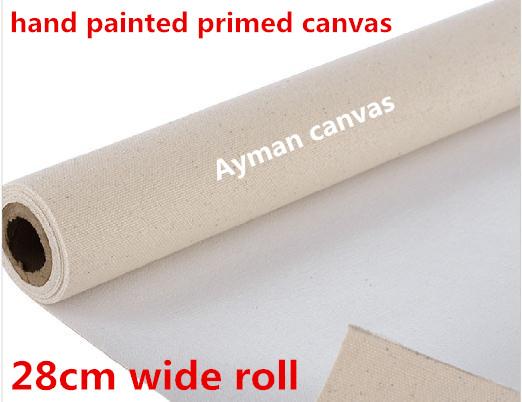 28cm wide roll 328gsm Smooth texture acid-free primed oil painting linen canvas roll