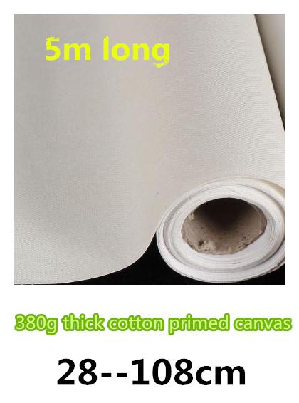 380gsm thick cotton primed canvas roll for artist