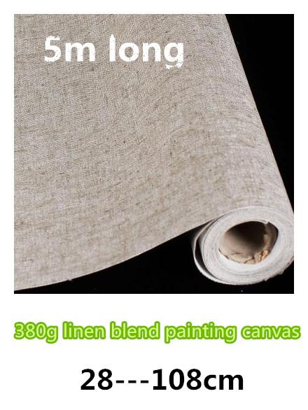 Primed Cotton Linen Blend Canvas Roll for Oil and Acrylic Painting