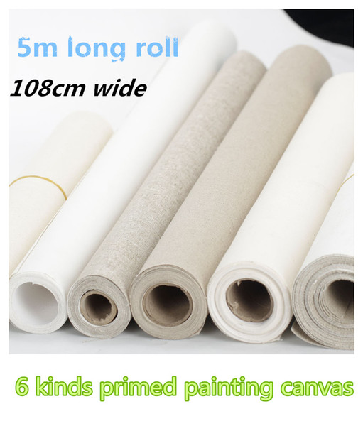 1.08m *5m roll Wholesale painting canvas roll.Artist blank painting canvas,hot sale oil painting canvas.Pure cotton canvas roll