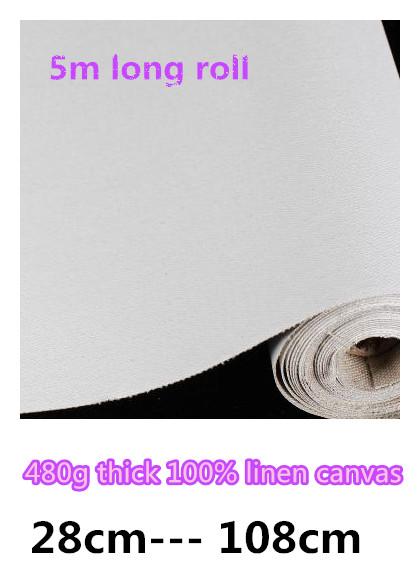 100% Pure Linen Primed Artist Canvas Roll For Acrylic Painting