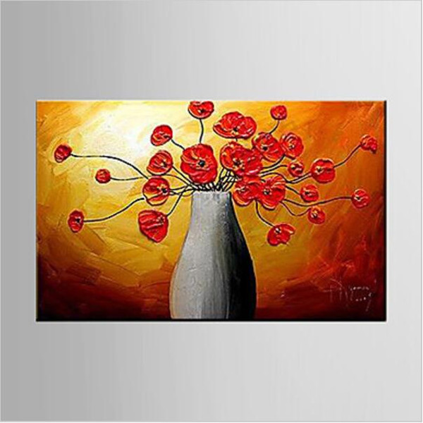 Hand-painted Modern Home Decorations Wall Decor Flower Artwork Abstract Floral Oil Paintings on Canvas Wall Art for Living Room