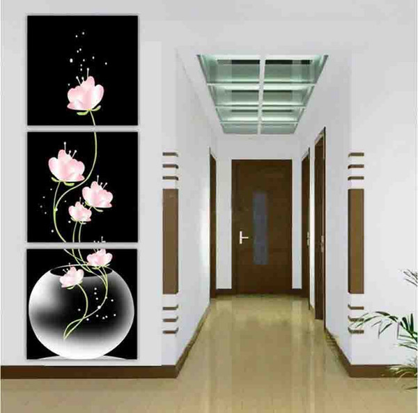 pink Flower Printing Oil Painting Wall Art Modern Abstract Oil Painting On Canvas Wall Art living room Gift