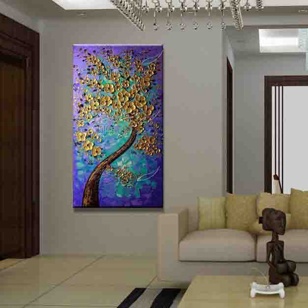 Unframed Classical pure hand-painted oil painting the sitting room decorate abstraction that hang a picture kinfe paintings