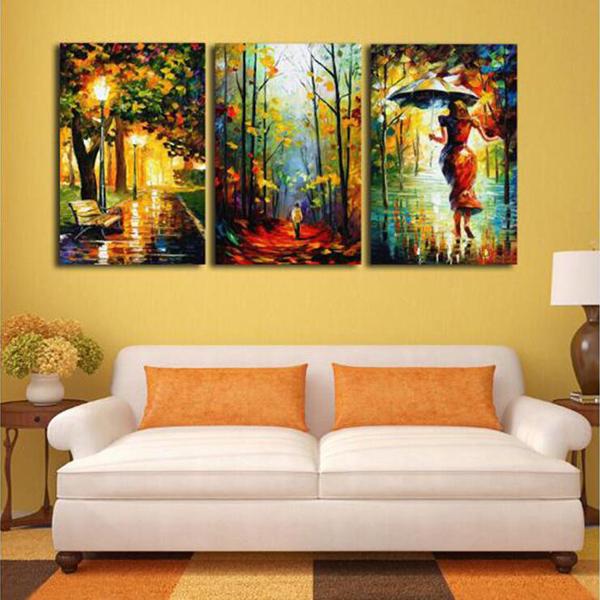 3 Pieces Abstract Color Scenery Painting HD Print Canvas Painting Modern Wall Art Pictures Home Decration No Framed