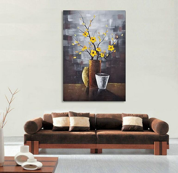 Free Shipping No fremde Modern 100% Hand-painted Oil Paintings Artwork Contemporary Abstract Flower Oil Paintings Home Decor