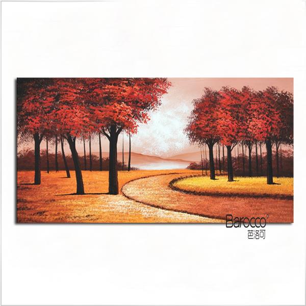 Countryside Scenery Hand Painted Oil Painting on Canvas Modern Pop Home Wall Art Decoration No Framed