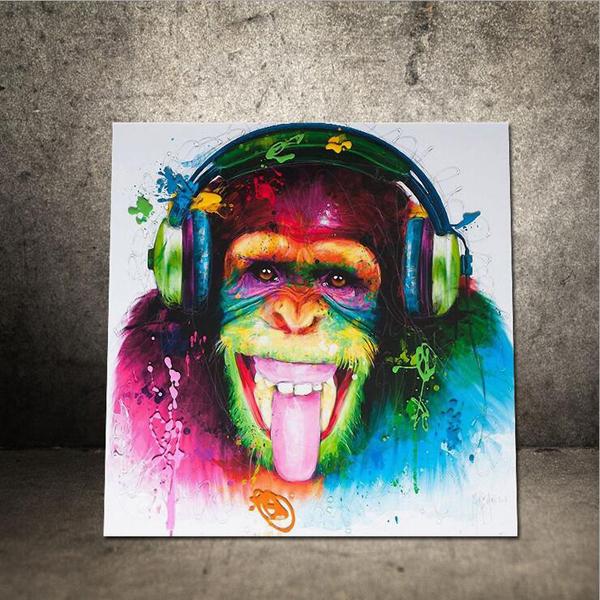 Wholesale Modern Abstract Gorilla Animal Oil Painting HD Printed Painting Wall Art Picture Fashion Home Decoration