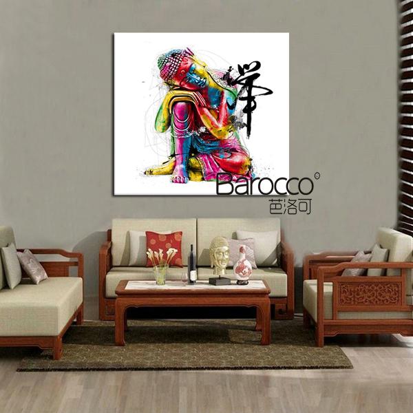 Modern abstract colorful buddha figures oil painting HD printed paintings on canvas wall art picture home decoration gift