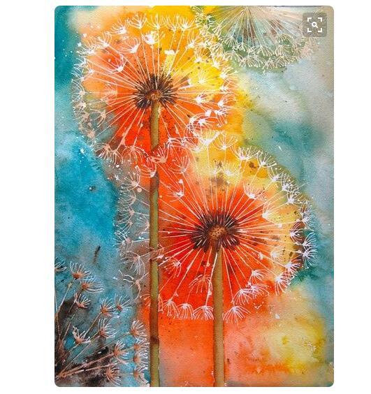 100% hand painted Oil Painting On Canvas Landscape beautiful flower for Wall Art Picture free shipping