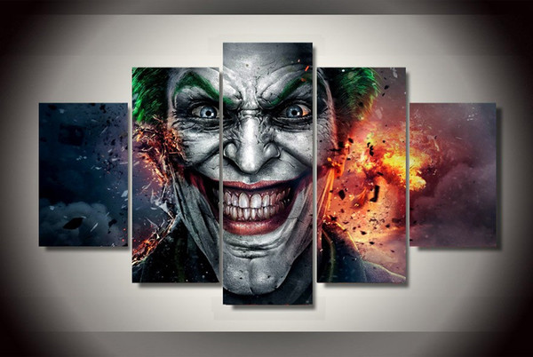 Wholesale New Famous cartoon Batman Joker canvas pictures for child as a Christmas present high quality painting no frame