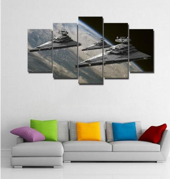 5 Pcs Canvas Wall Art Warship Oil Paintings Printed for Home or Office Decor Artwork No Frame Free Shipping