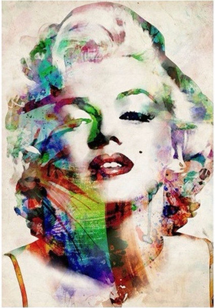 2016 New Marilyn Monroe art print on canvas for wall picture decoration oil painting in living room no frame free shipping