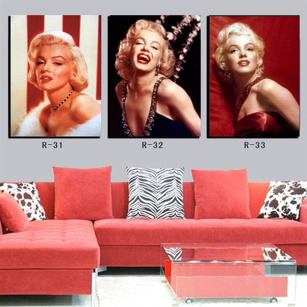 Color posters of Marilyn Monroe HD high quality canvas painting for home decor Wall Picture Cuadros Art Prints On Canvas