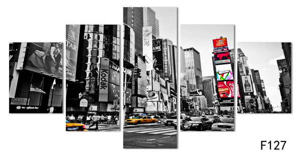 2016 Hot Sales Without Frame 5 Panels Picture New York City HD Canvas Print Painting Artwork Wall Art Canvas painting Wholesale