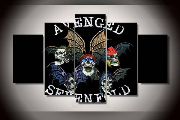 LARGE 5Panels Avenged Sevenfold a7x Rock Poster Giclee Canvas Prints Home Decor interior (No Frame)