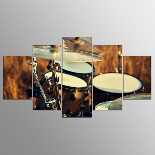 Canvas Wall Art Posters Prints Canvas Painting 5 Panel Music Landscape Wall Pictures For Living Room Home Decor No Frame