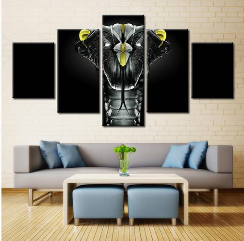 Wholesale 5 panels Abstract Cobra Oil Painting Canvas Wall Art Picture Home Decoration wall picture art no frame