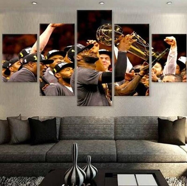 5Panels Sports Game Posters Art Poster Prints Home Decor (No Frame) (Size: 5 Pcs, Color: Multicolor)