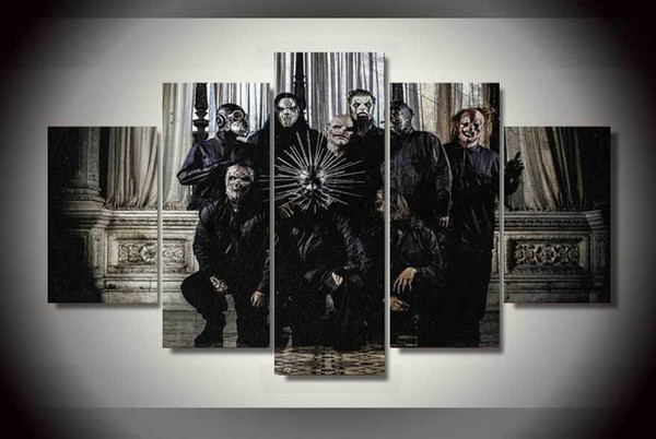 LARGE 5Panels Slipknot Nu Metal Poster Giclee Canvas Prints Home Decor interior (No Frame)