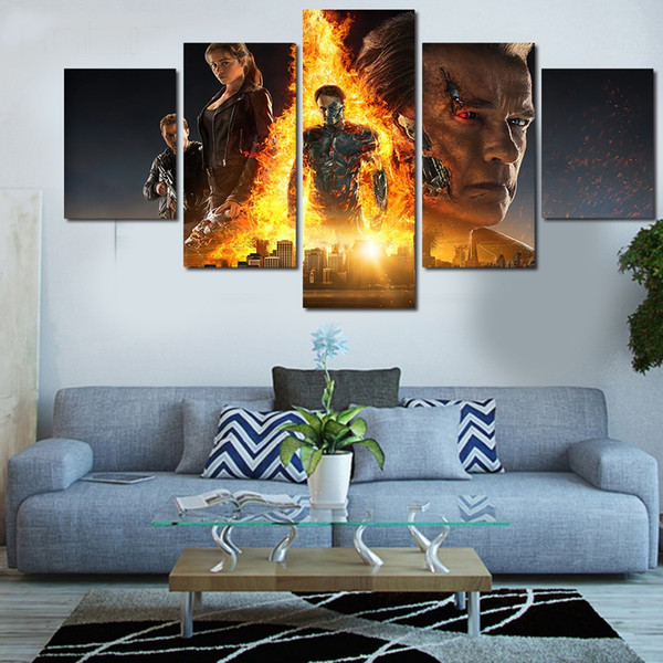 Canvas Painting By Numbers New 2016 Hot Framed The Terminator 5 Desolation Of Children's Room Decor Print Picture No Frame