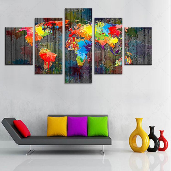 5 piece canvas art posters and prints nordic wall prints modular pictures pictures on the wall for the world map canvas no frame