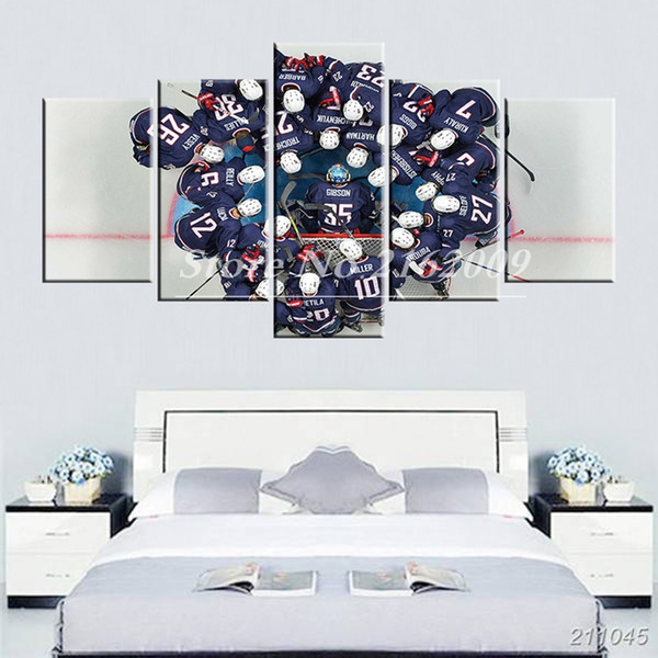 Hot Sale Football Team Player Wall Hanging Oil Painting on Canvas Wall Picture for Home Decoration Gift for Children No Frame
